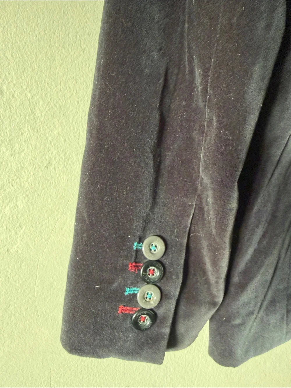 Caffeine Navy Velvet Sport Coat with Classic Three-Button Front